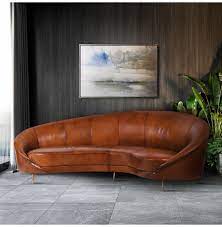italian leather curve sofa