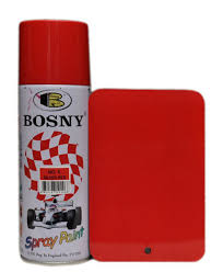 Bosny 100 Acrylic Aerosol Spray Paint Silver Red Case 12