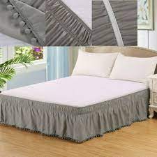 elastic bed skirt 16 inch drop dust