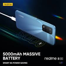 Realme 8 5G Phiên Bản Tiếng Nga NFC Dimensity 700 90Hz Màn Hình Điện Thoại  Thông Minh 5000MAh 48MP Ba Camera 4GB 64GB / Điện thoại di động