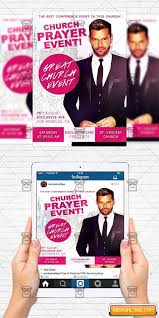 Church Praye Event Flyer Template Instagram Size Flyer Free