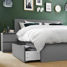If you're looking to make more of a major home upgrade for the season, then ikea's chic new tufjord bed is for you. Malm High Bed Frame 4 Storage Boxes Gray Stained Ikea Canada Ikea