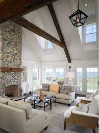 vaulted ceiling living room