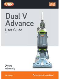 vax dual v advance user manual