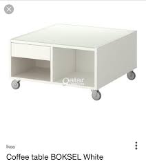 End tables and side tables are so much more than a sidekick to your sofa. Ikea Boksel White Coffee Table Qatar Living