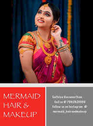 mermaid hair makeup in saravanatti