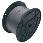 Aircraft Cable, Galvanized, Clear PVC Coated, 7 X7 Construction, 3/32-1/8 inch X 250 ft  Ben-Mor