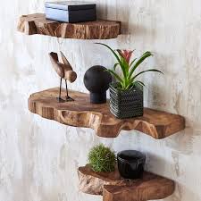 Live Edge Teak Shelf Pottery Barn