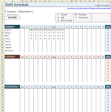 employee shift schedule template for excel