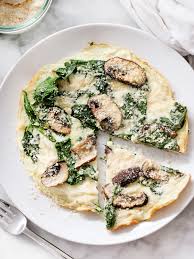 spinach and egg white mushroom frittata