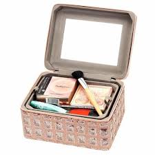 cosmetic case peach makeup storage