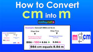 1 decameter = 10 meters = 10 1 meters. Cm To M 2 Easy Steps Mashup Math