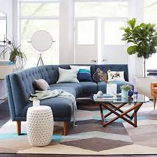 West Elm Rounded Retro Sectional Sofa