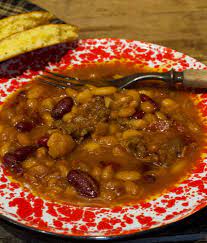 crockpot cowboy beans my country table