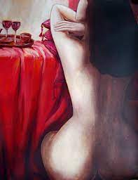 Desire - nude eroticm Contemporary Art, figurative Acrylic painting by  Joel Imen | Artfinder