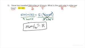 solving a distance rate time problem