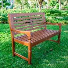 hardwood simple back nantucket garden bench