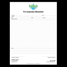 pre inspection forms 50 softwash