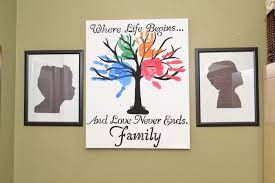 Family Tree Wall Art Kids Silhouette