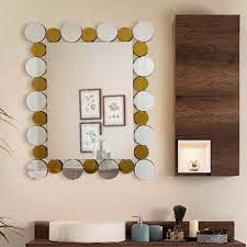 the coin with colors wall mirror shape