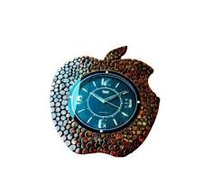 Apple Shape Wooden Designer Wall Clock