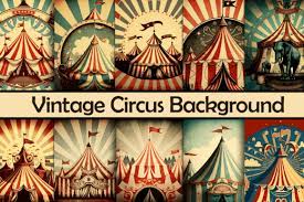 Vintage Circus Backgrounds Graphic By
