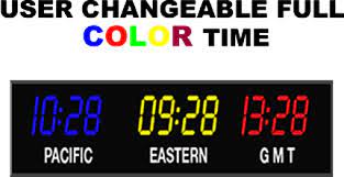 Digital Time Zone Clocks