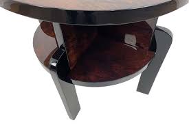 Art Deco Round Side Table In Veneer