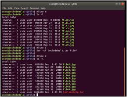 archiving files using linux command line