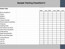Training Checklist Templates Word Excel Fomats
