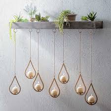 Wooden Ledge Hanging Teardrop Candle
