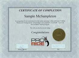 proride motorcycle training