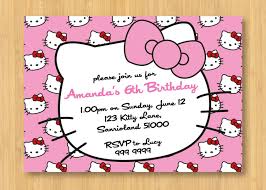 Hello Kitty Birthday Invitations Printable Free Invitation