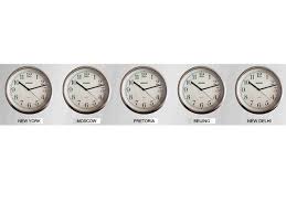 5 In One World Time Zone Wall Clock