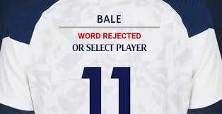 You are on the player profile of gareth bale, tottenham. Tottenham Blocks Bale Kit Print Name Trademarked Footy Headlines