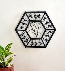 Wrought Iron Hexagon Wall Art In