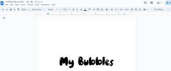 make bubble letters in google docs