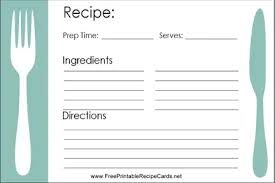 inverted printable recipe card