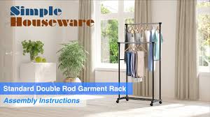 double rod garment rack embly