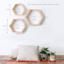 Honeycomb Wooden Wall Shelf Custom