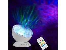 Led Night Light Projector Ocean Wave Starry Sky Music Novelty Lamp For Baby Children With Remote Control Usb Night Lamp Newegg Com
