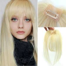 Hair extensions from hairextensionbuy.co.uk hair extensions allow people to change their hairstyles without cutting hair and add length, shape, style and color in a minute! 8a Black Blonde Clip In Bangs Human Hair Extensions 3d Invisible Seamless Fringe Ebay