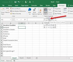 a checklist in word or excel