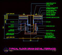 drain floor detail in autocad cad