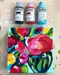 Paint Abstract Flowers With Acrylics