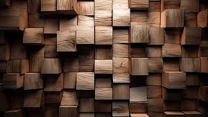 beautiful wooden wall and wood cubes in