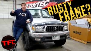 toyota tacoma with a rotten frame
