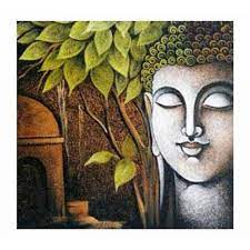 Buddha Face With Tree Wall Hanging