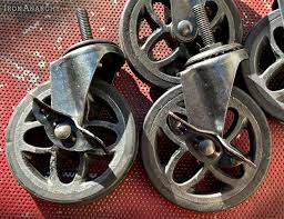antique bar cart rubber caster wheels