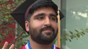 uh grad finishes college with triple